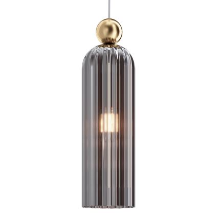 Maytoni MOD302PL-01GR - Kattokruunu johdossa ANTIC 1xE14/40W/230V kulta/harmaa