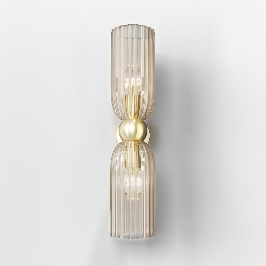Maytoni MOD302WL-02CG - Seinävalaisin ANTIC 2xE14/40W/230V kulta/beige