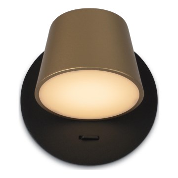 Maytoni MOD421WL-L6BBS3K - LED-seinävalaisin PIXEL 7W/230V 3000K kulta/musta