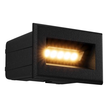 Maytoni O045SL-L3B3K - Upotettu LED-ulkovalo BOSCA LED/3W/230V 3000K IP65 musta