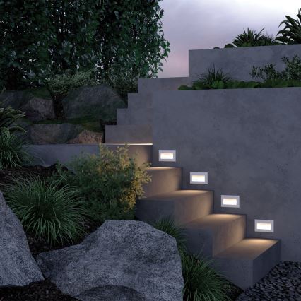 Maytoni O045SL-L3W3K - Upotettu LED-ulkovalo BOSCA LED/3W/230V 3000K IP65 valkoinen
