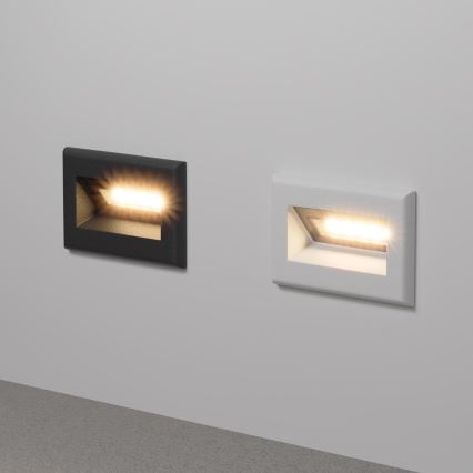 Maytoni O045SL-L3W3K - Upotettu LED-ulkovalo BOSCA LED/3W/230V 3000K IP65 valkoinen