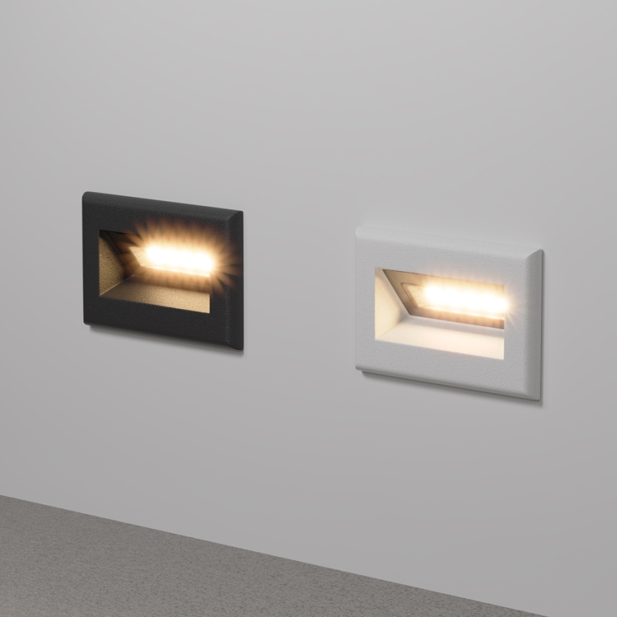 Maytoni O045SL-L3W3K - Upotettu LED-ulkovalo BOSCA LED/3W/230V 3000K IP65 valkoinen