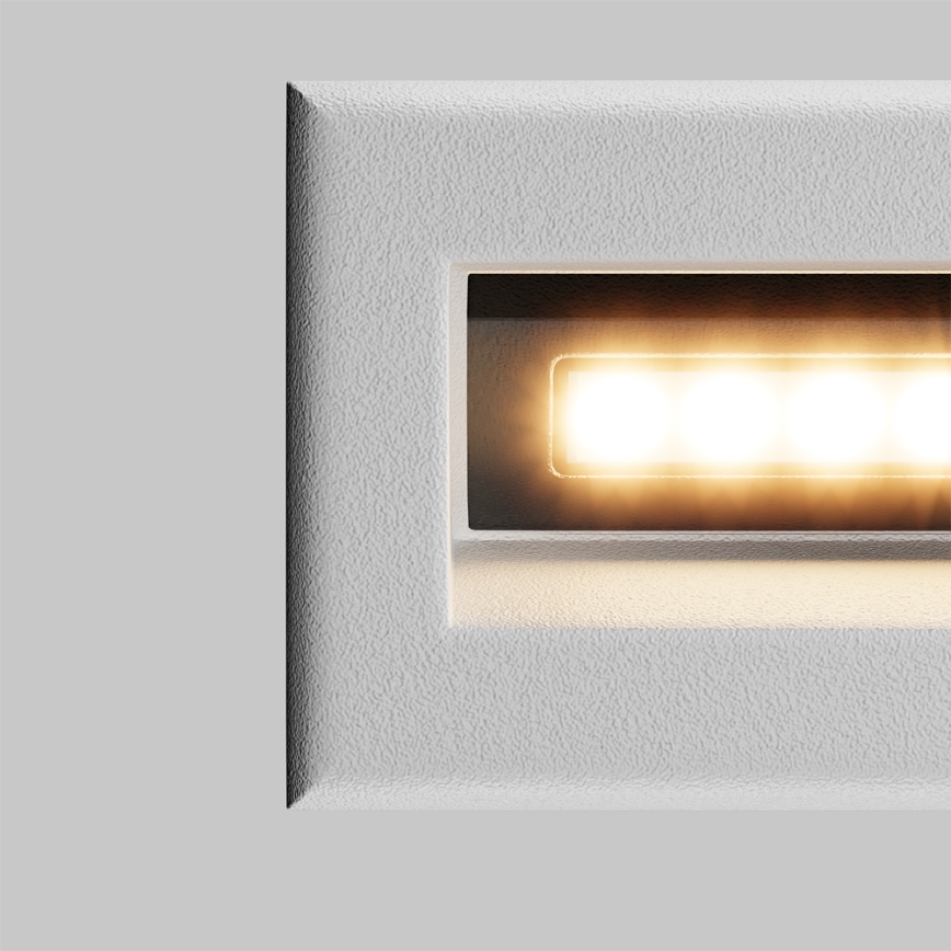 Maytoni O045SL-L3W3K - Upotettu LED-ulkovalo BOSCA LED/3W/230V 3000K IP65 valkoinen