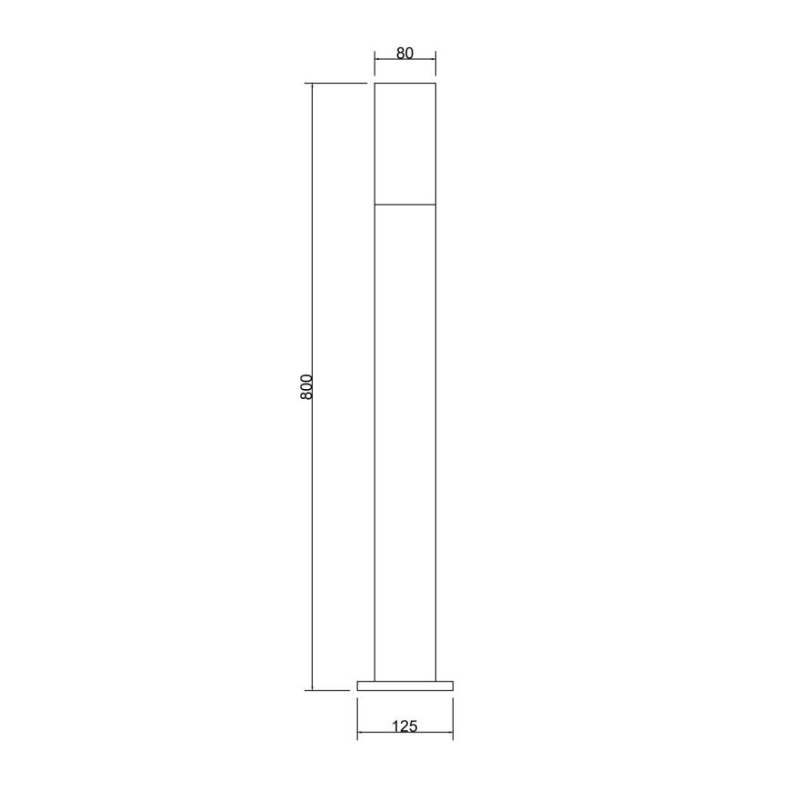 Maytoni O418FL-01GR1 - Ulkovalaisin WILLIS 1xE27/60W/230V 80 cm IP54 antrasiitti