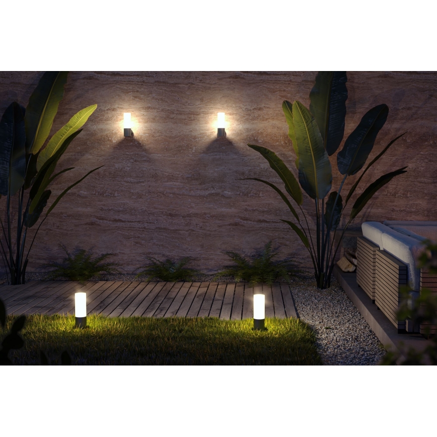Maytoni O418WL-01GR - Ulkoseinävalaisin WILLIS 1xE27/60W/230V IP54 antrasiitti