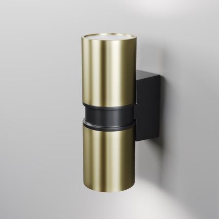 Maytoni O582WL-02BS - Ulkoseinävalaisin BOWERY 2xGU10/50W/230V IP54 messinki