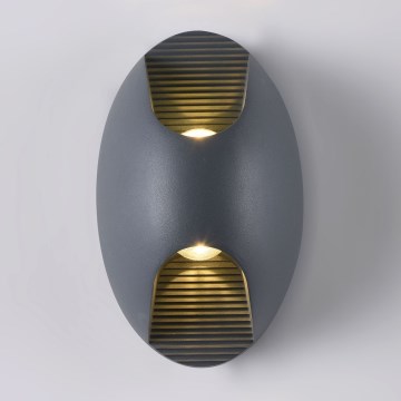 Maytoni O594WL-L6GR - LED-ulkoseinävalaisin TIMES SQUARE LED/6W/230V IP65 antrasiitti