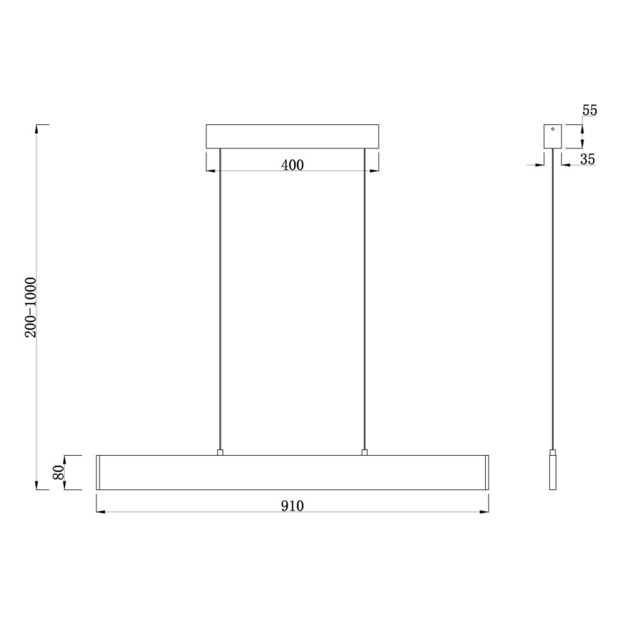 Maytoni P010PL-L23G3K - LED-kattokruunu johdossa STEP LED/23W/230V 3000K 91 cm kulta