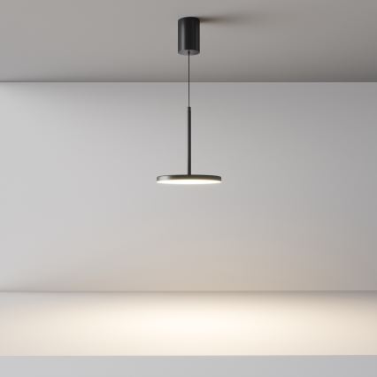 Maytoni P076PL-L12W3K-B - LED-kattokruunu johdossa PLATO LED/12W/230V 3000K musta