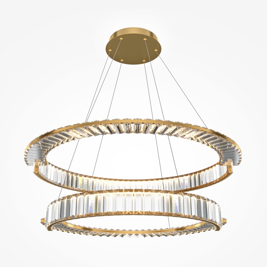 Maytoni P097PL-L90G4K - LED-kattokruunu johdossa KRONE LED/90W/230V CRI 90 halkaisija 80,5 cm kulta
