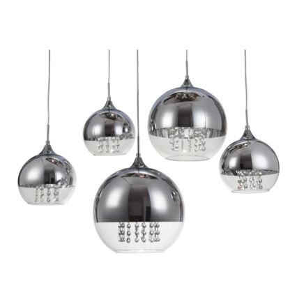 Maytoni P140-PL-170-5-N - Kattokruunu johdossa FERMI 5xE27/60W/230V kiiltävä kromi