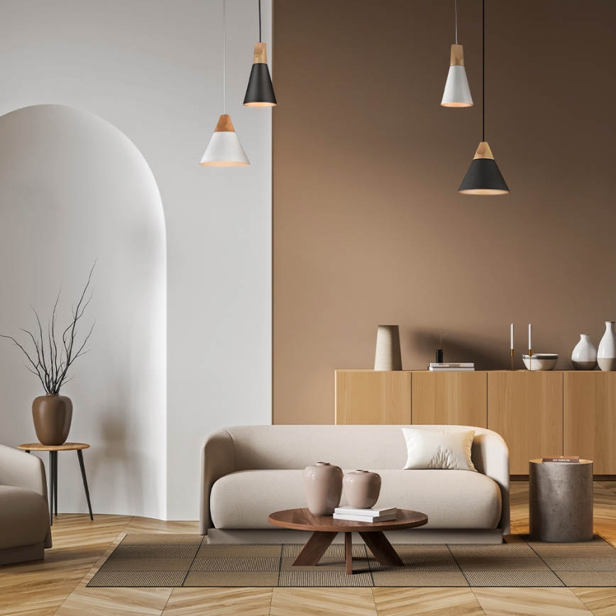Maytoni P359-PL-220-C - Kattokruunu johdossa BICONES 1xE27/60W/230V halkaisija 22 cm harmaa/beige