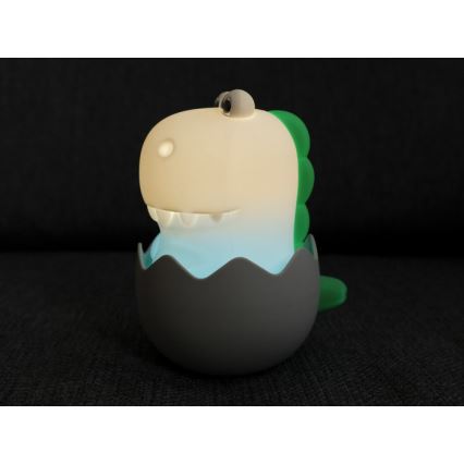 MegaLight - LED RGB Himmennettävä ladattava lasten kosketus lamppu DIGGY DINO LED/5V