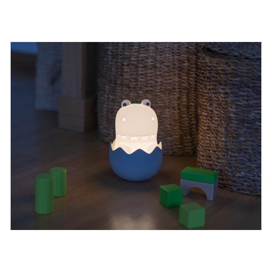 MegaLight - LED RGB Himmennettävä ladattava lasten kosketus lamppu DIGGY DINO LED/5V