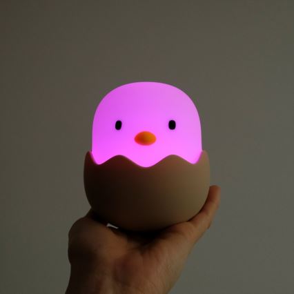 MegaLight - LED RGB Himmennettävä ladattava lasten kosketus lamppu EGGY EGG LED/5V