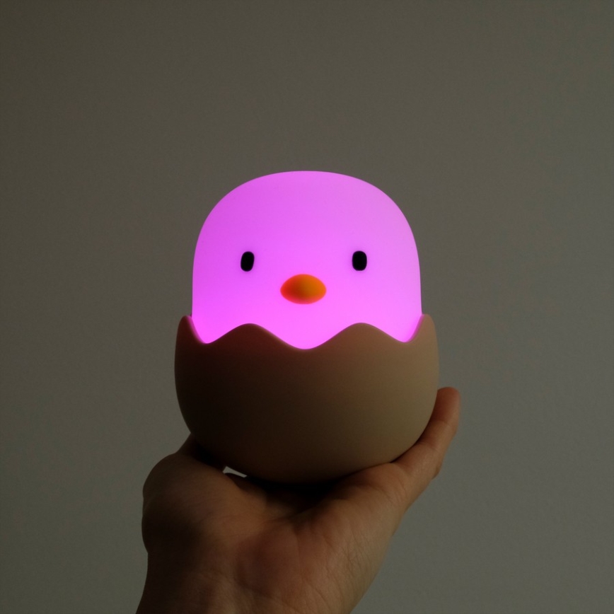 MegaLight - LED RGB Himmennettävä ladattava lasten kosketus lamppu EGGY EGG LED/5V