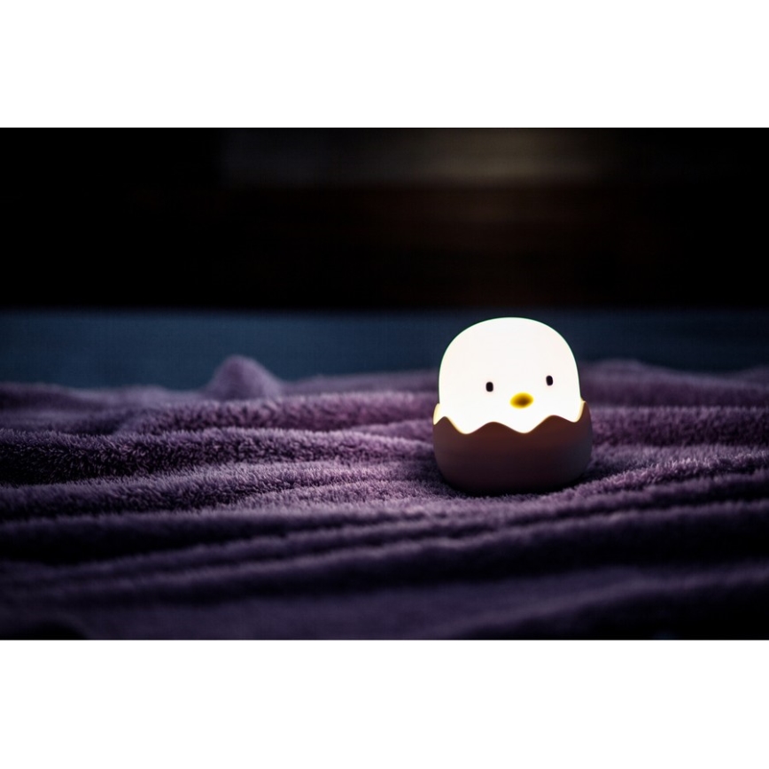 MegaLight - LED RGB Himmennettävä ladattava lasten kosketus lamppu EGGY EGG LED/5V