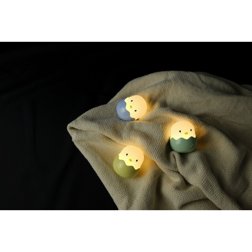 MegaLight - LED RGB Himmennettävä ladattava lasten kosketus lamppu EGGY EGG LED/5V
