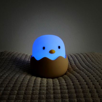 MegaLight - LED RGB Himmennettävä ladattava lasten kosketus lamppu EGGY EGG LED/5V