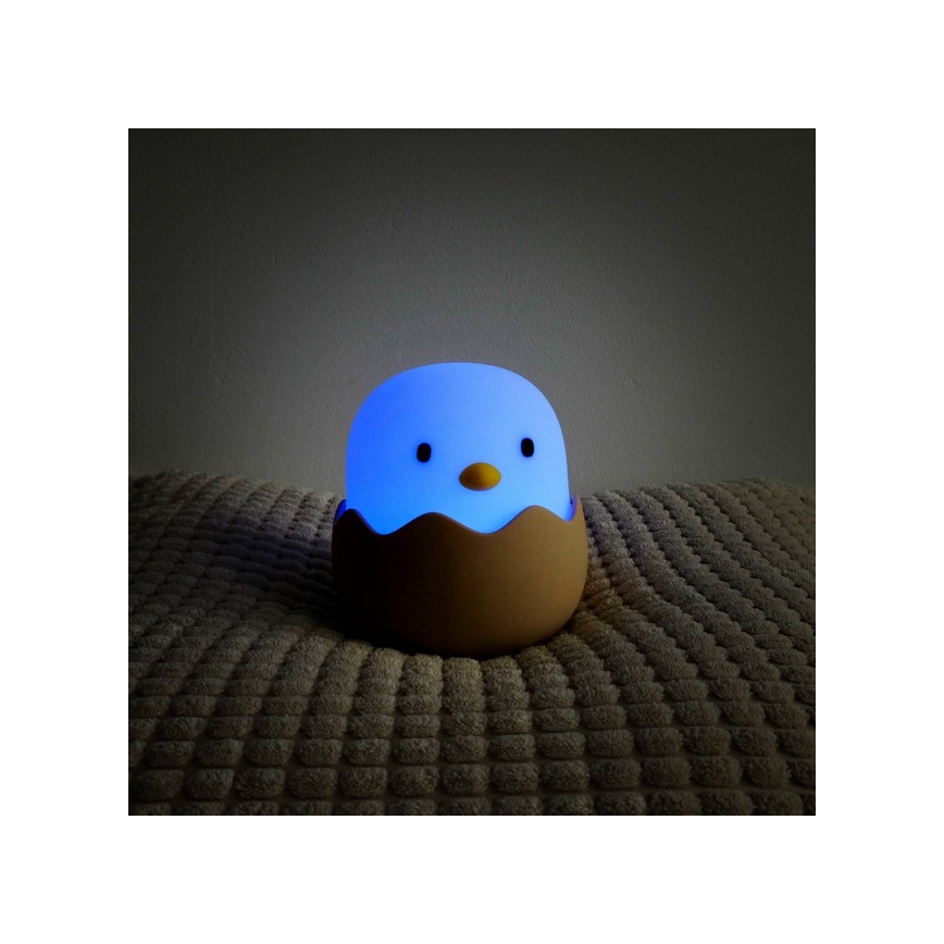 MegaLight - LED RGB Himmennettävä ladattava lasten kosketus lamppu EGGY EGG LED/5V