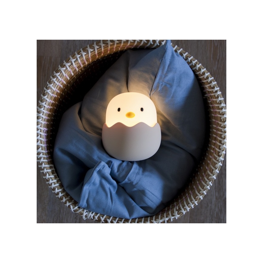 MegaLight - LED RGB Himmennettävä ladattava lasten kosketus lamppu EGGY EGG LED/5V