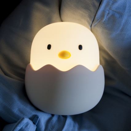 MegaLight - LED RGB Himmennettävä ladattava lasten kosketus lamppu EGGY EGG LED/5V