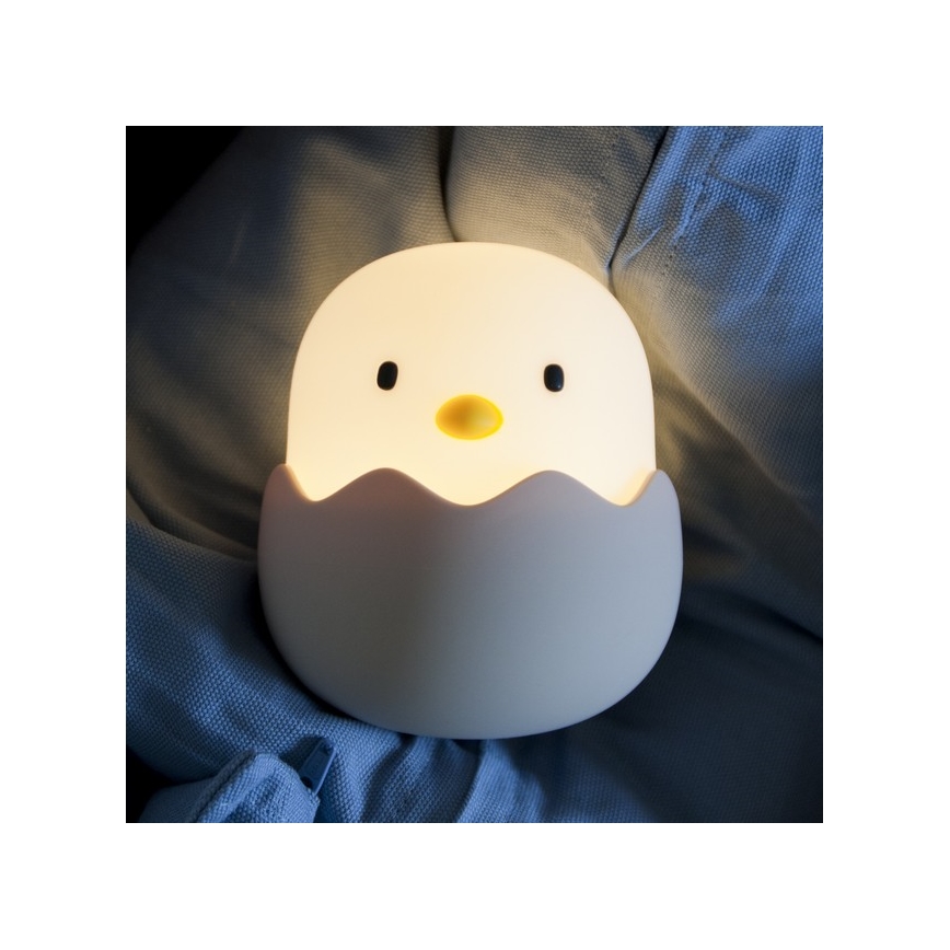 MegaLight - LED RGB Himmennettävä ladattava lasten kosketus lamppu EGGY EGG LED/5V