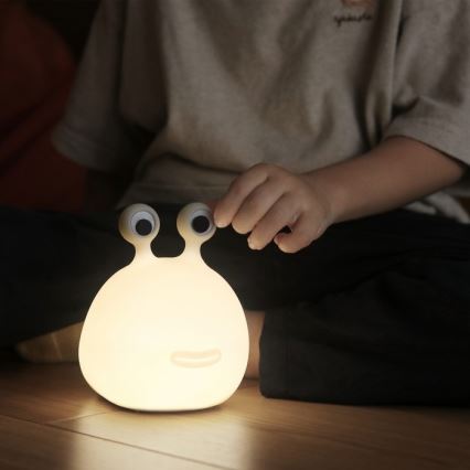 MegaLight - LED RGB Himmennettävä ladattava lasten kosketus lamppu MOMO MOON LED/5V