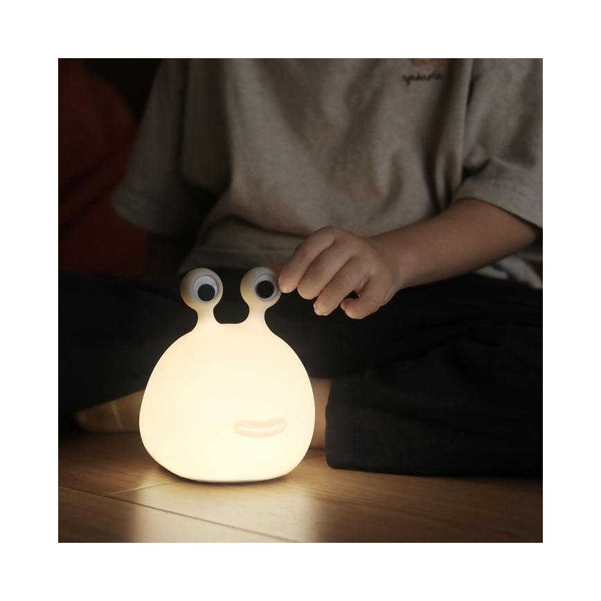 MegaLight - LED RGB Himmennettävä ladattava lasten kosketus lamppu MOMO MOON LED/5V