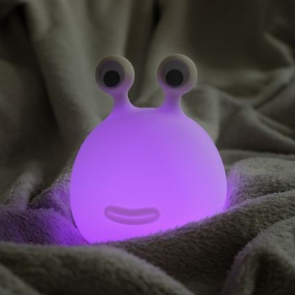 MegaLight - LED RGB Himmennettävä ladattava lasten kosketus lamppu MOMO MOON LED/5V