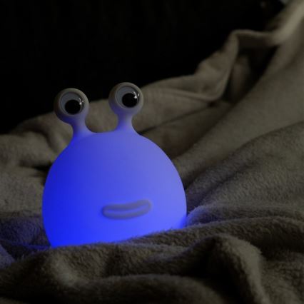 MegaLight - LED RGB Himmennettävä ladattava lasten kosketus lamppu MOMO MOON LED/5V