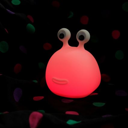 MegaLight - LED RGB Himmennettävä ladattava lasten kosketus lamppu MOMO MOON LED/5V