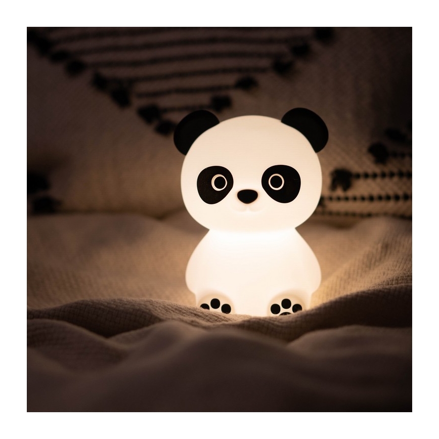 MegaLight - LED RGB Himmennettävä ladattava lasten kosketus lamppu PADDY PANDA LED/5V