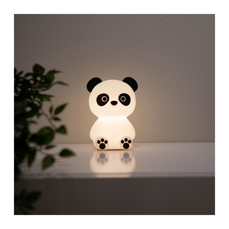 MegaLight - LED RGB Himmennettävä ladattava lasten kosketus lamppu PADDY PANDA LED/5V