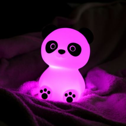 MegaLight - LED RGB Himmennettävä ladattava lasten kosketus lamppu PADDY PANDA LED/5V