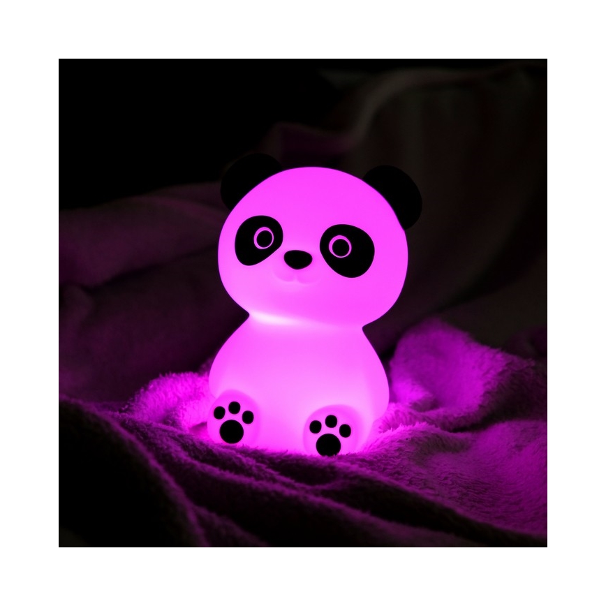MegaLight - LED RGB Himmennettävä ladattava lasten kosketus lamppu PADDY PANDA LED/5V