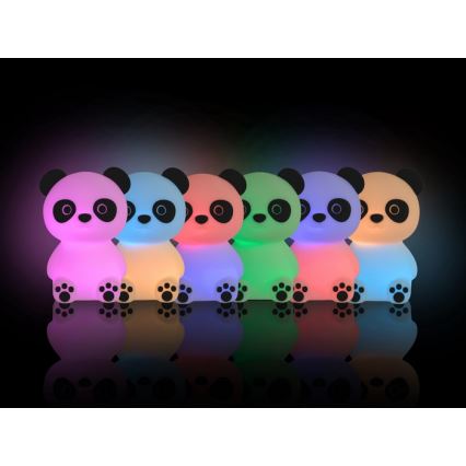 MegaLight - LED RGB Himmennettävä ladattava lasten kosketus lamppu PADDY PANDA LED/5V
