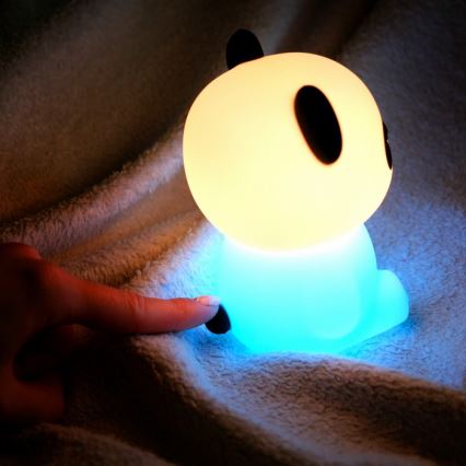 MegaLight - LED RGB Himmennettävä ladattava lasten kosketus lamppu PADDY PANDA LED/5V