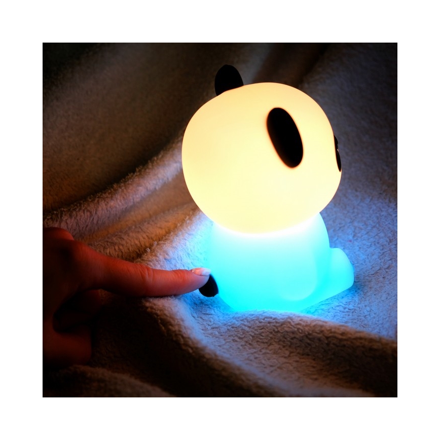 MegaLight - LED RGB Himmennettävä ladattava lasten kosketus lamppu PADDY PANDA LED/5V