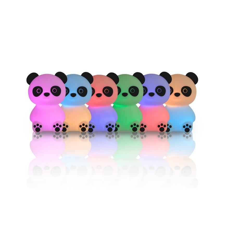 MegaLight - LED RGB Himmennettävä ladattava lasten kosketus lamppu PADDY PANDA LED/5V