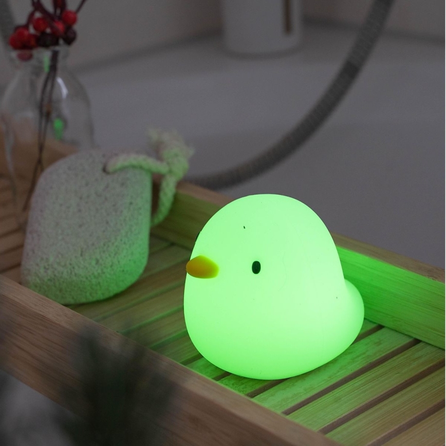 MegaLight - LED RGB Ladattava lasten kosketus kylpyamme lamppu SWIMMY DUCK LED/5V IP67
