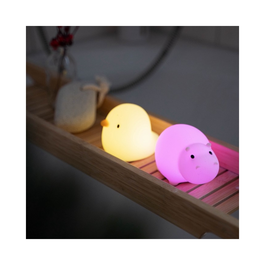 MegaLight - LED RGB Ladattava lasten kosketus kylpyamme lamppu SWIMMY DUCK LED/5V IP67