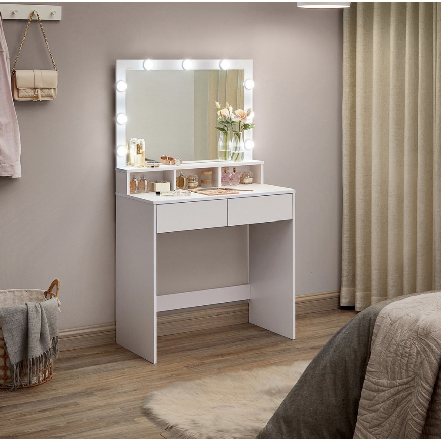 Meikkipöytä HATOR, valkoinen