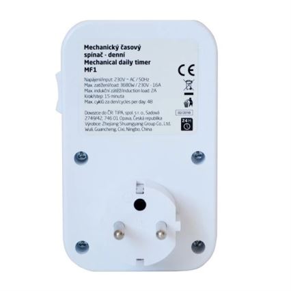 Mekaaninen ajastinkytkin päivä 16A/230V