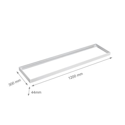 Metallikehys LED-paneelien asennukseen 1200x300 mm valkoinen