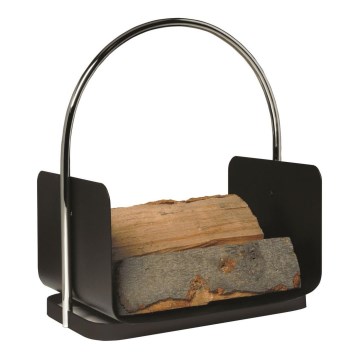 Metallikori puulle kahvalla 50x41 cm musta
