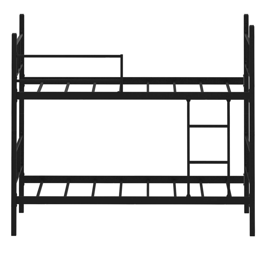 Metallinen kerrossänky MAVEN 90x200 cm, musta, kantavuus 2x100 kg