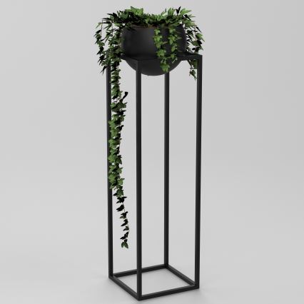 Metallinen kukkaruukku 111,3x29 cm musta