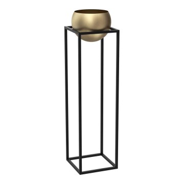 Metallinen kukkaruukku 111,3x29 cm musta/kultainen